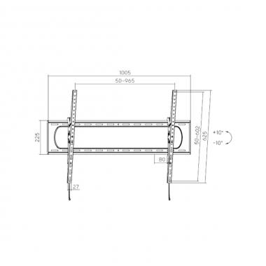 Мощный наклонный кронштейн XG W-60120T