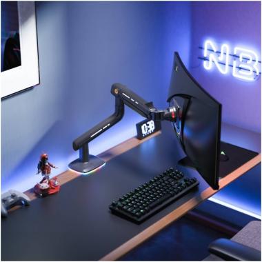 Настольное крепление с газлифтом  для игровых мониторов NB F5 RGB Light