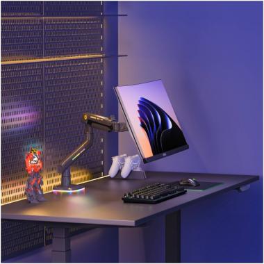 Настольное крепление с газлифтом  для игровых мониторов NB F5 RGB Light