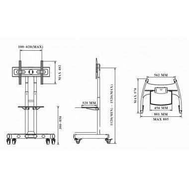 Мобильная стойка NB AVA 1500-60-1P